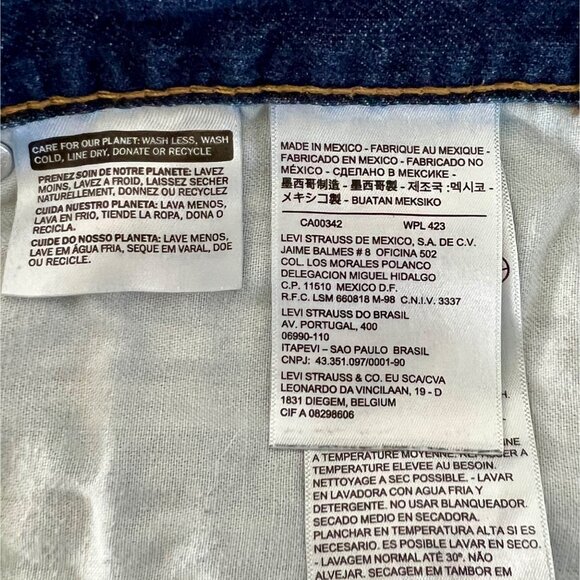 Levis 505 Mens Straight Fit Blue Jeans Size 38x30 Mid-Rise Denim Classic Casual - Picture 9 of 15
